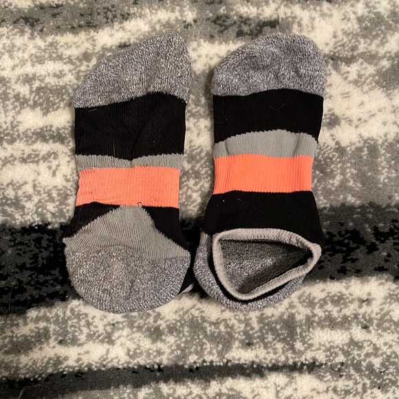 Pink black and gray used socks. - Picture 1 of 2